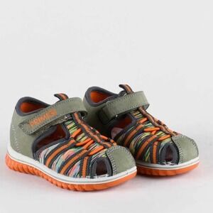 Primigi Toddler Kids Multi Color Closed Toe Sandals Olive Orange EU 23 US 6.5-7